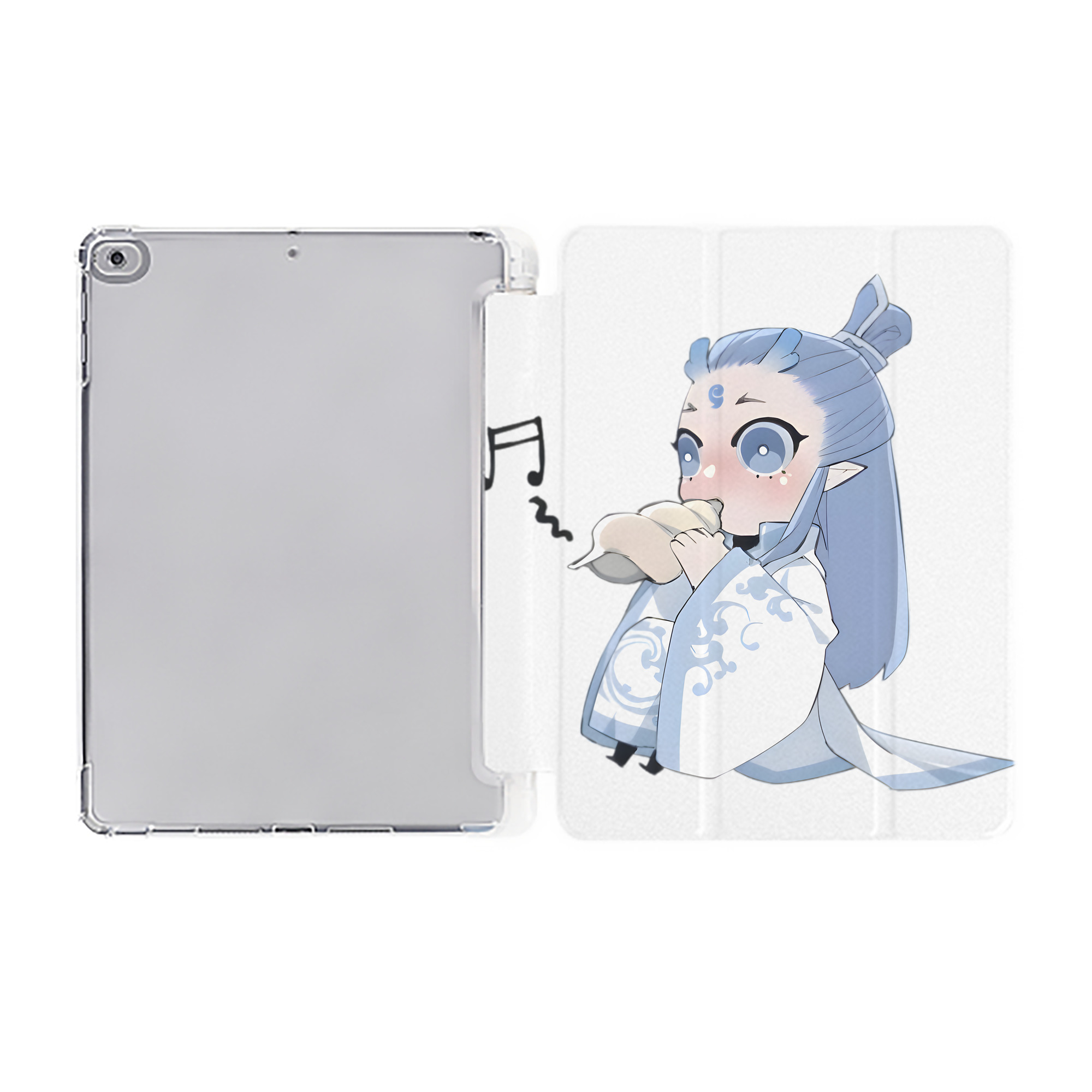 （画像用） Ne Zha 2 ナタ 魔童の大暴れ IPad ケース ペン収納付き 三つ折りスタンド PUレザー×シリコン 対応機種9.5/10.5/10.9インチ